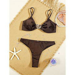 Wrinkled Bikini Two-pieces Bikini Set