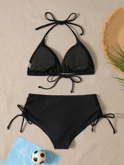 Black Two-piece Triangle Bikini Swimsuitwear Fashion Bikini