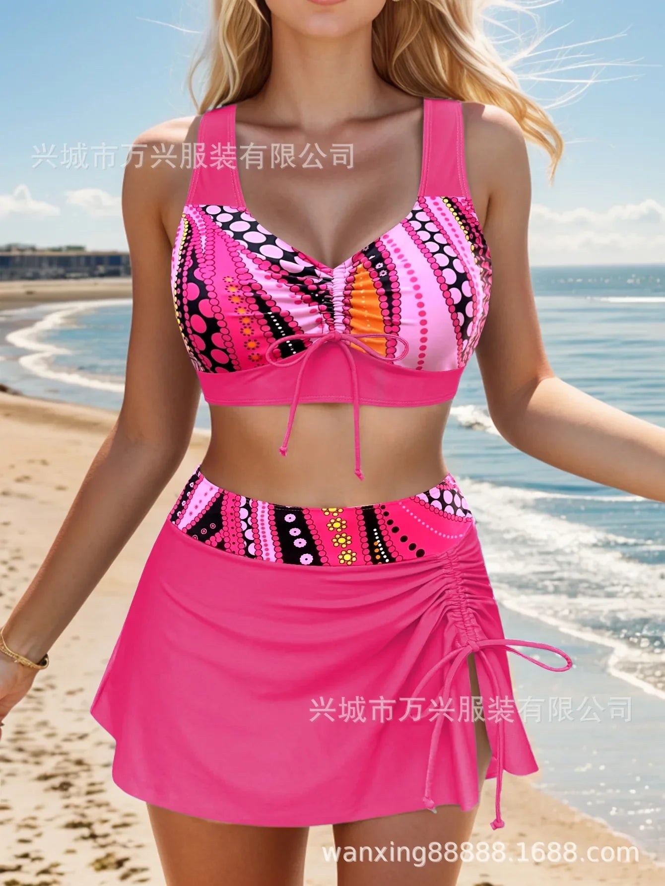 Beachwear Cross Back Bikini Set for Slimming Two Piece Swimsuit with High Cut Bottoms Sale