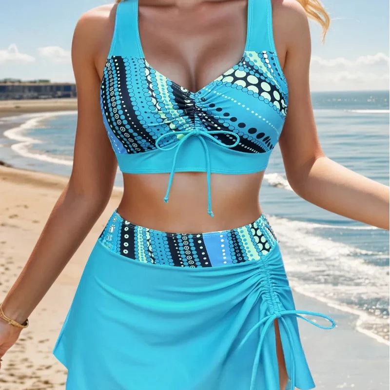 Beachwear Cross Back Bikini Set for Slimming Two Piece Swimsuit with High Cut Bottoms Sale