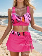Beachwear Cross Back Bikini Set for Slimming Two Piece Swimsuit with High Cut Bottoms Sale