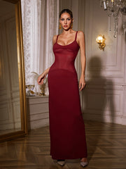 Spaghetti See Through Maxi Dress