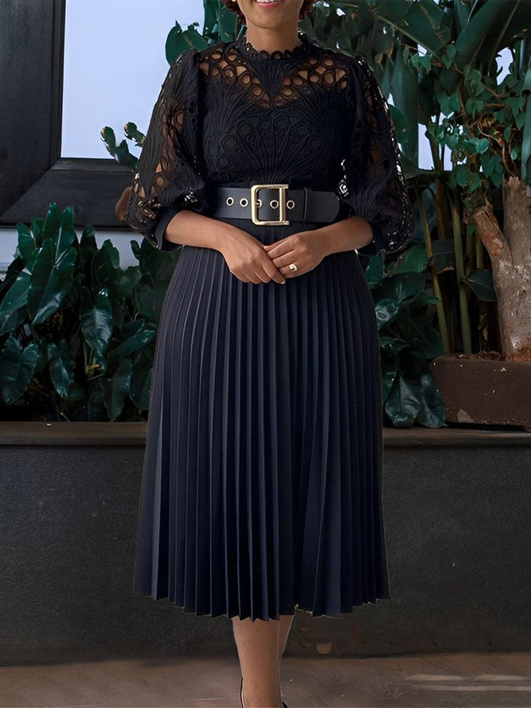 Lace Pleated Dresses