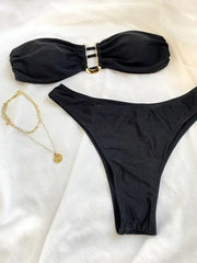 Bikini Sets two pieces swimsuit metal bikini bathing suit monokini swimwear biquini bakini