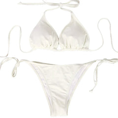 Split Swimsuit Two Piece Set Classic Style Style Strap Strap Bareneck Bareback Bikini Swimsuit