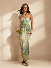 Spaghetti Floral Maxi Dress