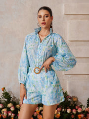 Floral Printed Shorts Set