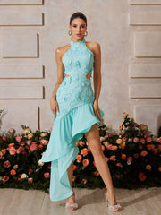 Embroidered Tiered Cutout Maxi Dress