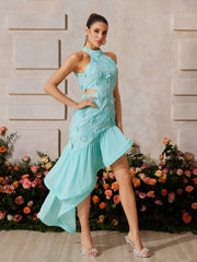 Embroidered Tiered Cutout Maxi Dress