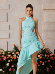 Embroidered Tiered Cutout Maxi Dress