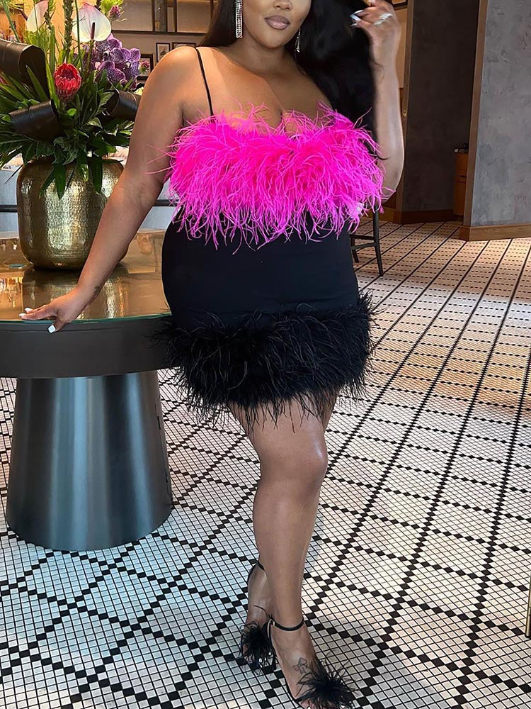 Feather Mini Skirts
