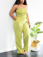 Tube Tie Waist Jumpsuits