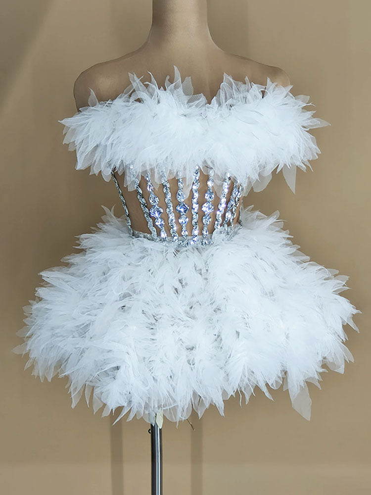Gorgeous Rhinestone Tulle Party Dresses