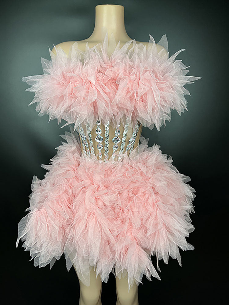Gorgeous Rhinestone Tulle Party Dresses