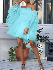 Princess Tulle Off Shoulder Dresses