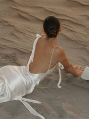 Satin Halter Maxi Dress