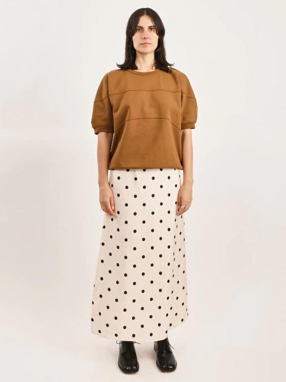 Jupe à pois vintage élégante 