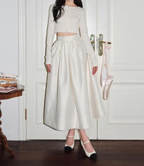 Fashion Match Elegant Silk Skirt