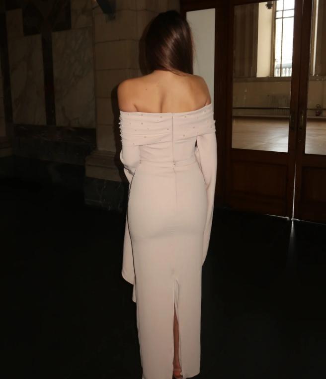 Dusk Off-Shoulder Long Sleeve Maxi Dress