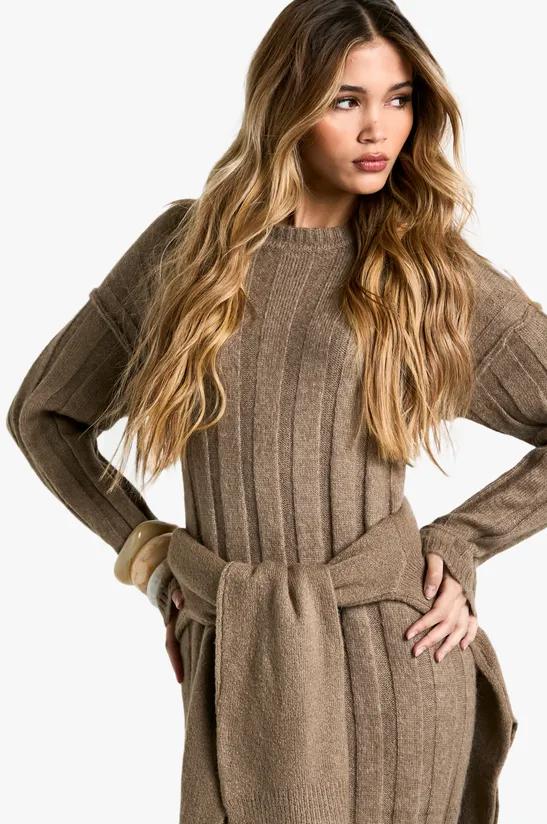 Comfortable Warmth Loose Knit Dress