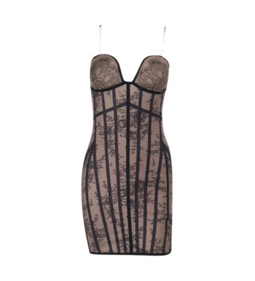 Charming Black Lace Mini Dress