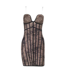 Charming Black Lace Mini Dress