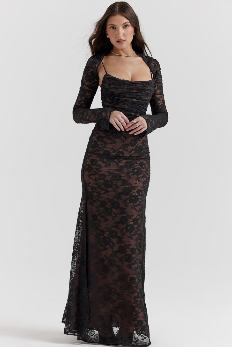 Out Party Elegant Timeless Lace Maxi Dress