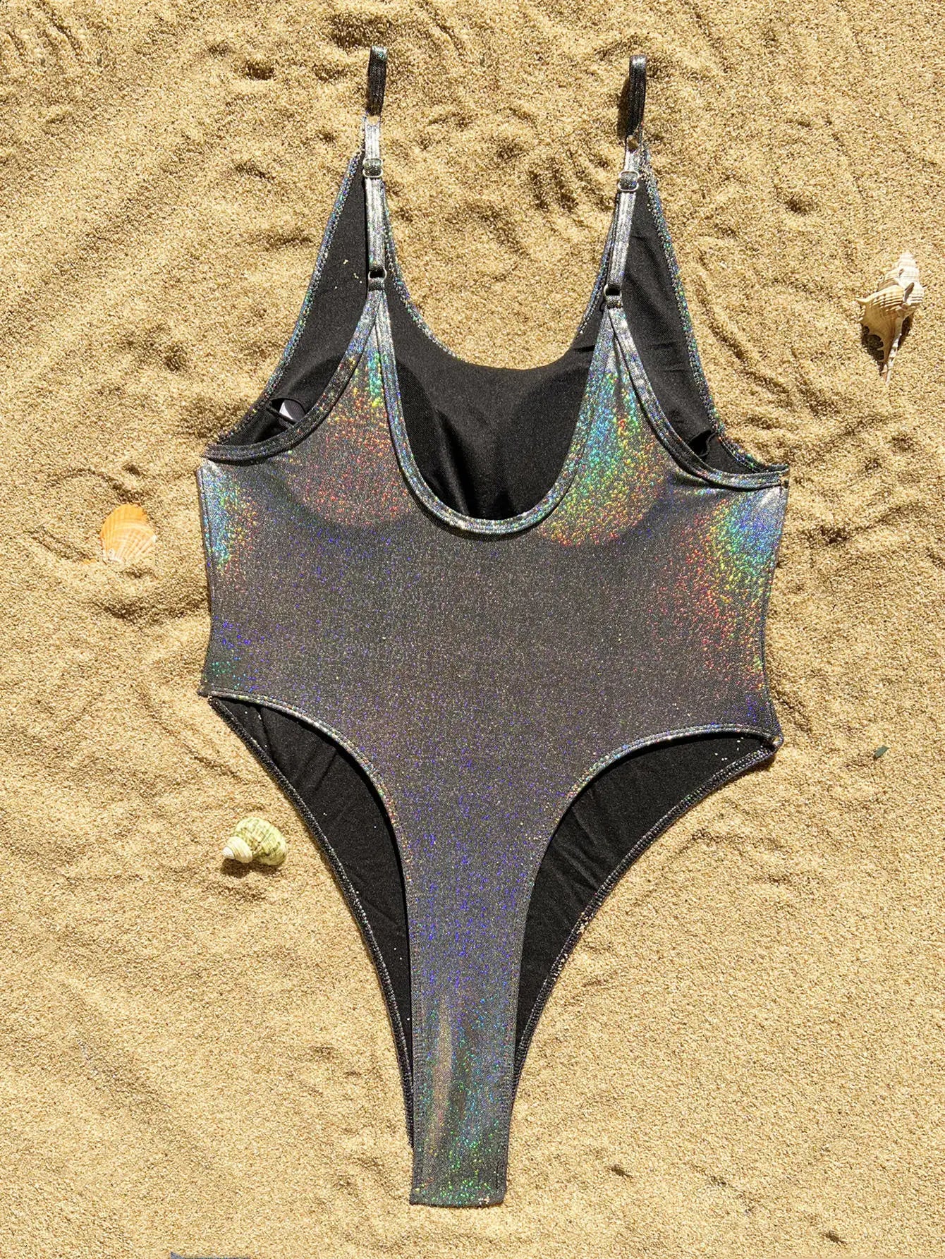 glitter solid silver backless swimsuit one piece bikini thong swimwears biquini bathing tankini
