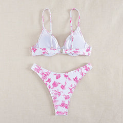 print bikinis Sets two pieces underwire swimsuit bikini Swimsuit Biquini conjunto de bikini tankini