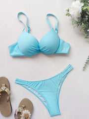 bikinis Sets two pieces solid thong swimsuit bikini Swimsuit Biquini conjunto de bikini tankini biquini