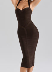 Robe bandage midi dos nu