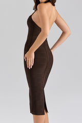 Robe bandage midi dos nu